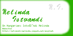 melinda istvandi business card